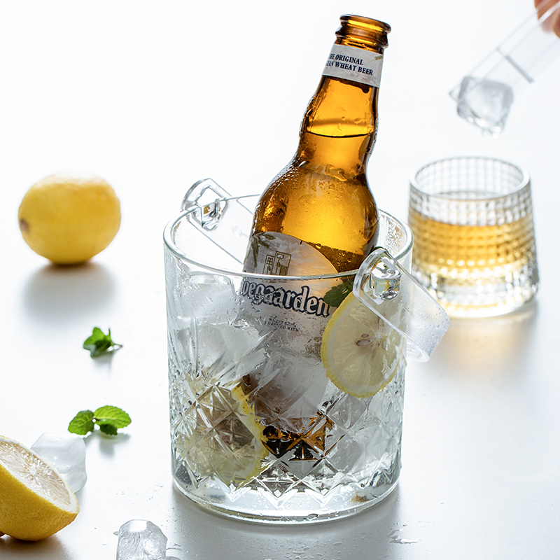 土耳其进口帕莎帕琦pasabahce冰桶高颜值创意手提香槟啤酒饮料桶水晶