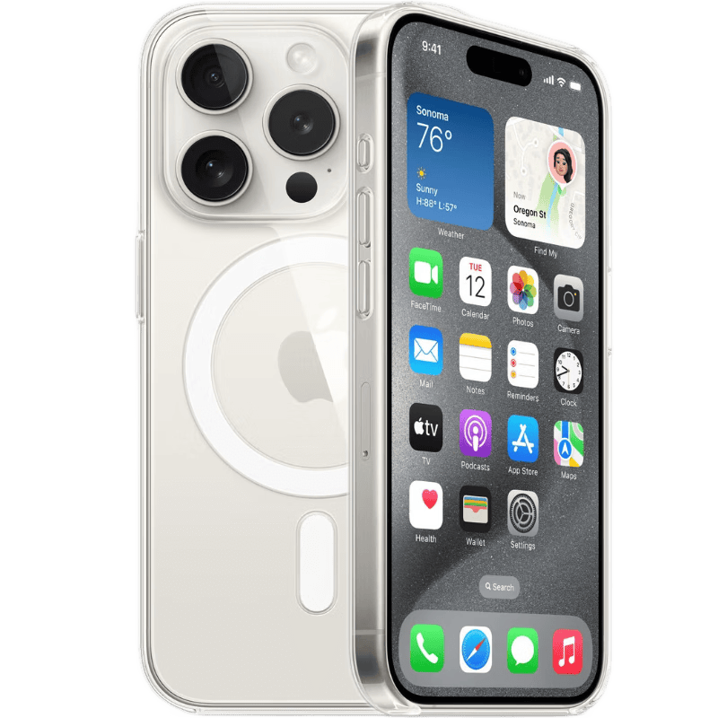 贝尔金（BELKIN）适用iphone15pro手机壳 苹果15pro保护壳 透明手机保护套磁吸壳 MSA021