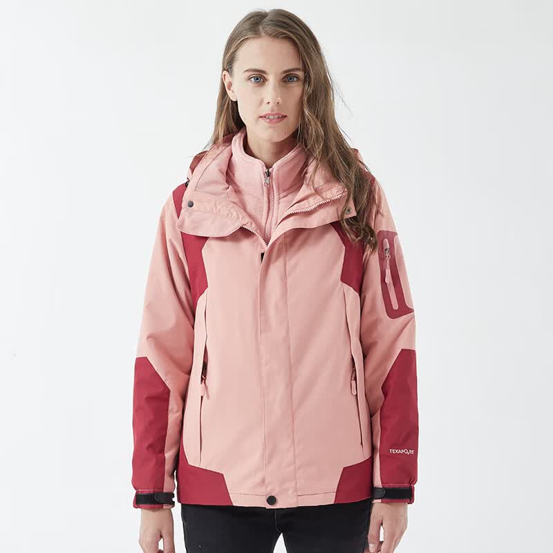 心菲痒高档户外冲锋衣女三合一可拆卸防风防水户外潮牌加厚秋冬登山