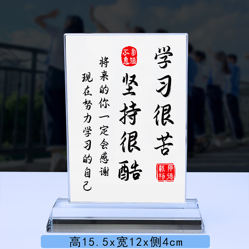之礼礼物送儿子女儿加油鼓励小孩子生日礼物 学习很苦坚持很酷摆件