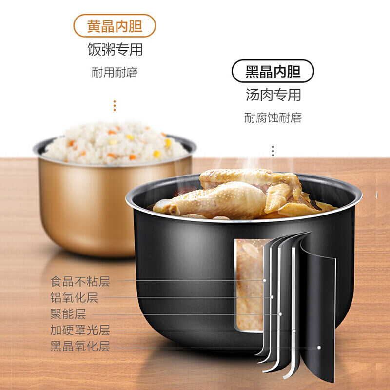 美的电压力锅5L一锅双胆智能预高压锅这电压力锅煮米好吃吗？