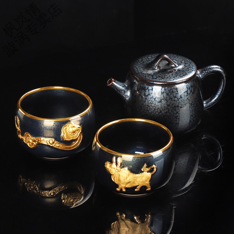 金牛盏 陈为椿大师扭转乾坤金牛杯礼盒装礼品建盏茶杯个人主人杯陶瓷