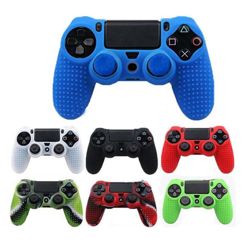 mijv 手柄套硅胶适用于PS4手柄保护套PS4 SLIM迷彩套带防滑颗粒ps4 pro软胶套 白色【带防滑颗粒】