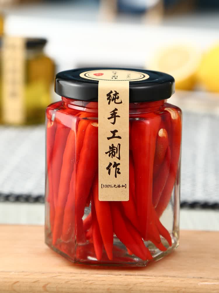 卿婵 六棱六角玻璃瓶密封罐蜂蜜瓶包装小号果酱菜柠檬膏杨梅罐头瓶 2个730毫升+泡沫盒