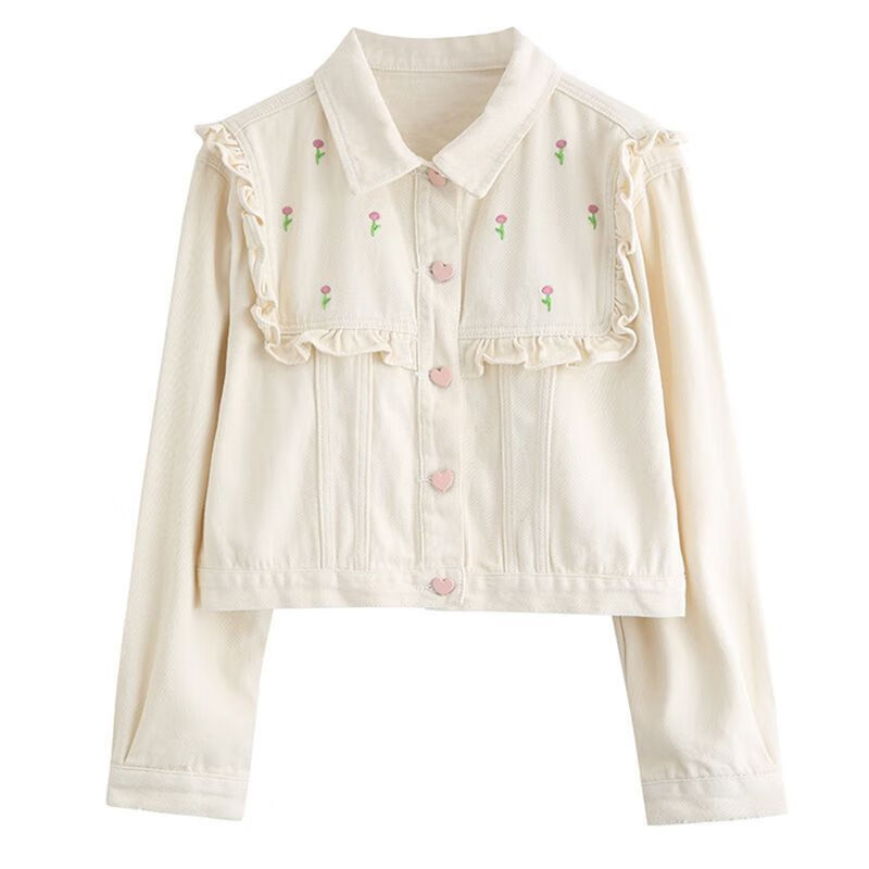 绅弛豹(shenchibao)秋天女生牛仔短外套褂子女士韩版新款早春秋新款