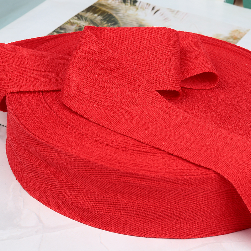 红布条棉 1cm到5厘米纯棉人字带全棉布带条绑带宽布条包边布料红色