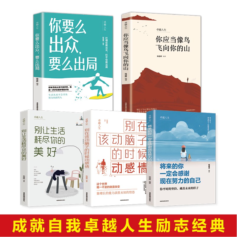 卓越人生（套装5册）：你应当像鸟儿飞向你的山+你要么出众，要么出局+将来的你一定会感谢现在努力的详情图