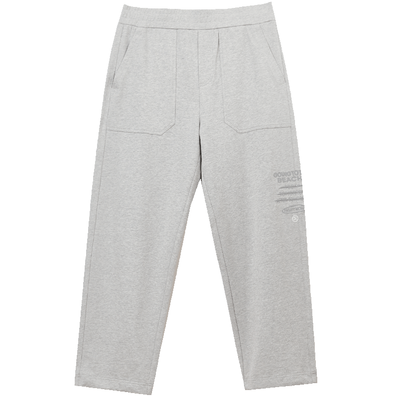 杰克·瓊斯（JACK&JONES） 春單側(cè)字母刺繡腿部可調(diào)節(jié)抽繩寬松直筒褲子休閑褲男裝22511D019