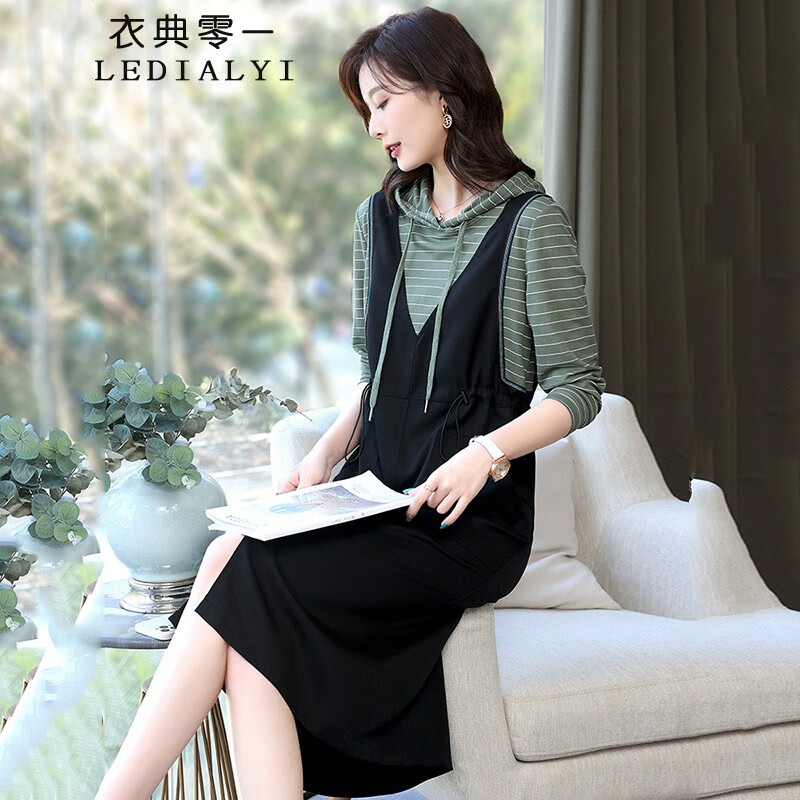 衣典零一 2022秋装新款秋季女装春秋时尚气质洋气中年小个子遮肚子