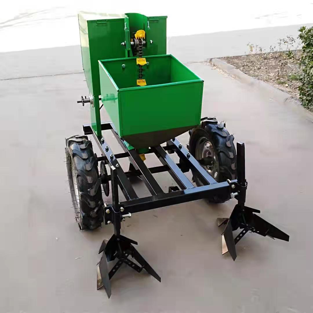沃嘉土豆播种机 马铃薯起垄施肥覆膜播种一体机 单垄双行土豆种植机