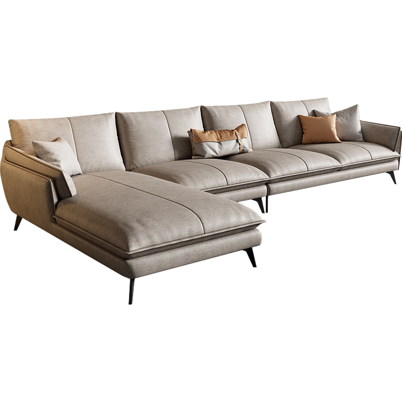 【现货闪发】慕跃 意式轻奢进口纳帕真牛皮沙发客厅现代简约中厚皮艺整装贵妃转角沙发大中小户型家具 单人+双人+贵妃【3.6米】 沙发