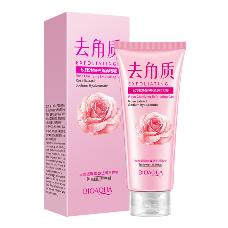 泊泉雅玫瑰保濕潔凈角質(zhì)素去角質(zhì)潔凈嫩膚美肌 去角質(zhì)啫喱 玫瑰/粉色(新)