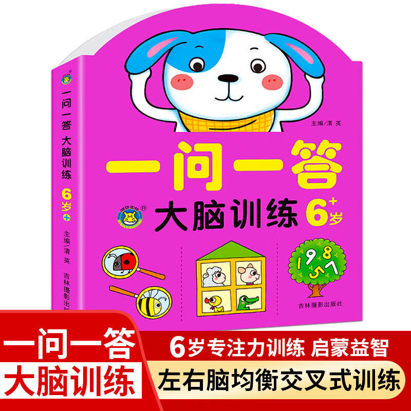 一问一答大脑思维游戏2-4-6岁儿童幼儿园专注力训练益智早教书籍 【6