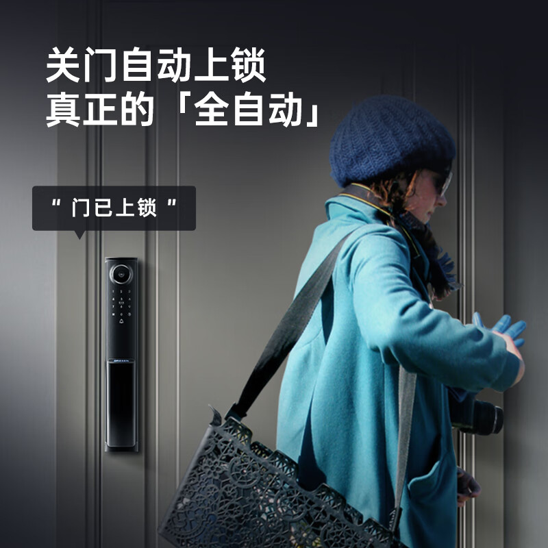 DRESEN德国3D人脸智能门锁指纹锁全自动家用带摄像头密码锁智能锁前十名 3D人脸识别+手机智联+上门安装