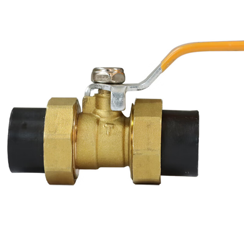 京繁pe双头活接铜球阀 加厚双热熔球阀门 一个价 铜芯pe40(1.2寸)