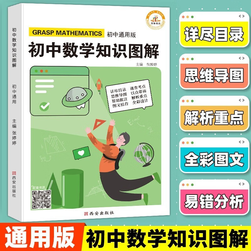 2024新版初中数学知识图解基础知识大全七八九年级数学公式定律及考点突破手册教辅导资料