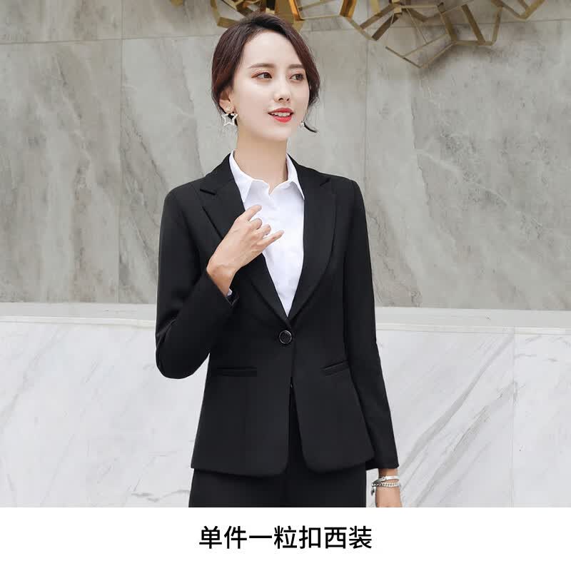 北杳空乘面试套装女春秋职业装年会西装女大学生商务前台礼仪制服正装