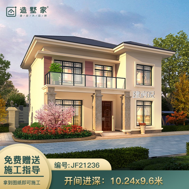 别墅设计图纸欧式二层农村自建房别墅图纸设计图乡村房屋设计图纸全套