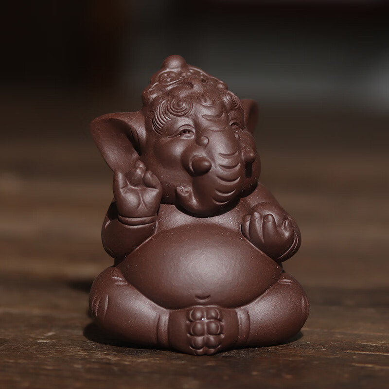 畅壶天下宜兴紫砂茶宠摆件可养大象 名家李建伟精品创意茶玩雕塑小象