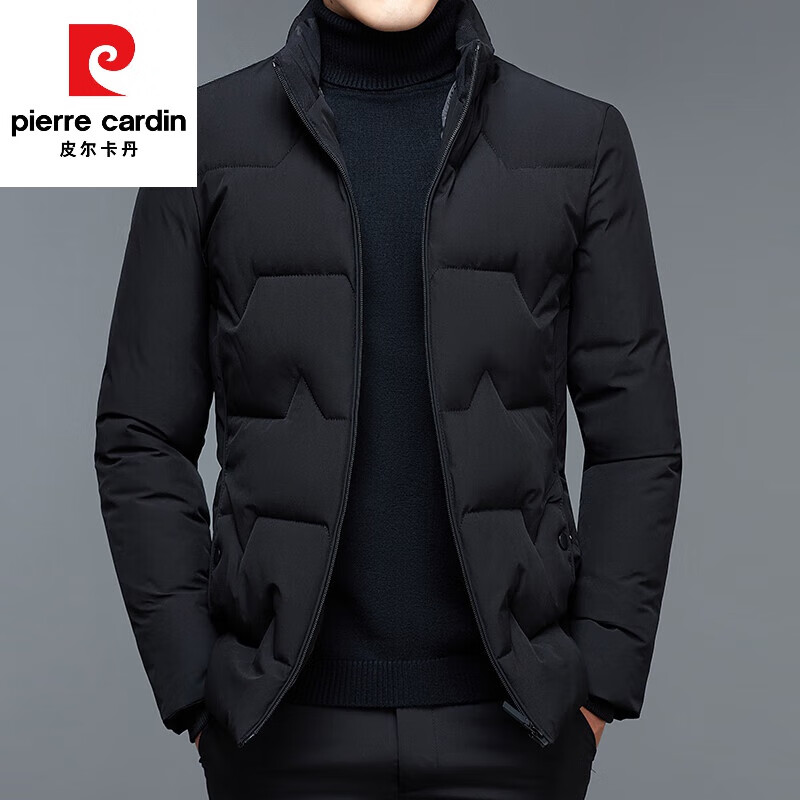 皮尔卡丹（pierre cardin）男士棉衣2023秋冬季新款棉服高档商务加厚保暖棉袄冬装外套男潮 黑色 XL 180(140-160斤)