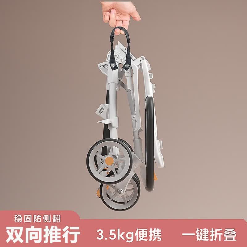 JANY BABY遛娃神器宝宝推车轻便折叠0-3-4岁1婴儿车旅游简易儿童溜娃手推车 白色：遮阳棚+坐垫+挂包+靠枕 车身仅重3.5kg  一键折叠使用感如何?