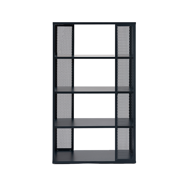 网纳  落地置物架客厅卧室多功能金属架子玩具架展示架 小学生创意简易收纳架子 宽边四层藏青色WN-1109T2