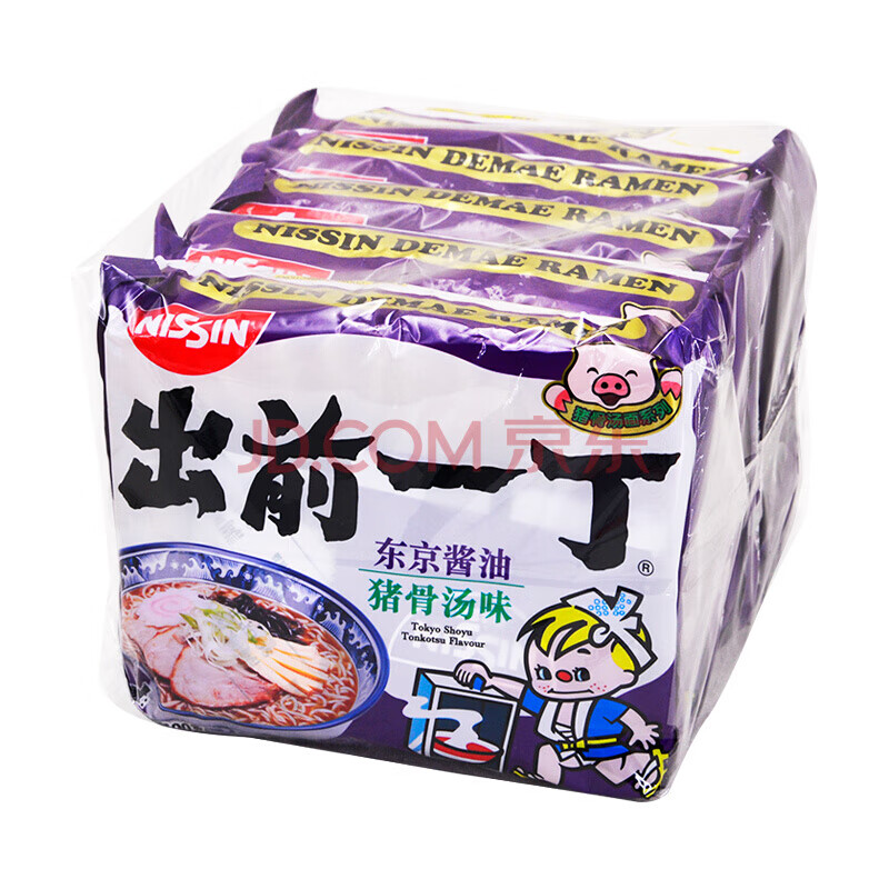 中国香港 出前一丁 日清 进口方便食品 方便面 东京酱油猪骨汤味 100g*5袋