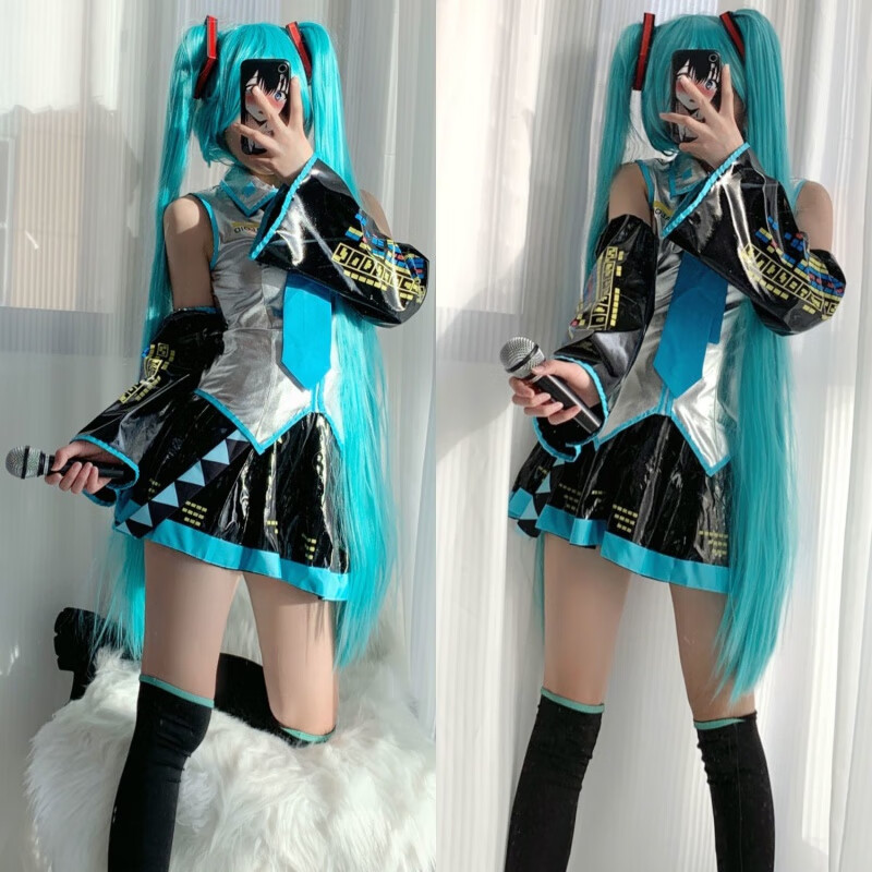 未来cos服miku初音公式服cosplay服装女可爱全套 初音【白银】一套 xs