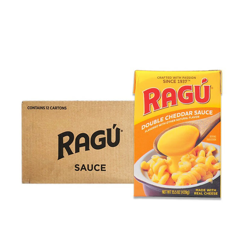 乐鲜双重临期ragu车达芝士酱汉堡炸鸡蘸料小吃美国原装进口12盒整箱装
