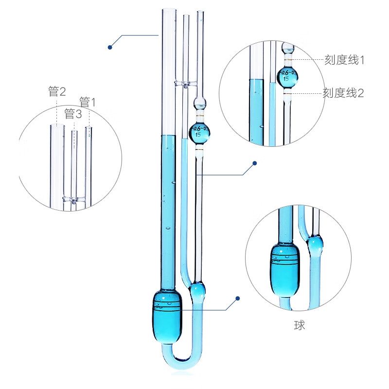化科(chem sci)附常数乌氏粘度计 毛细管粘度计   1.0-1.