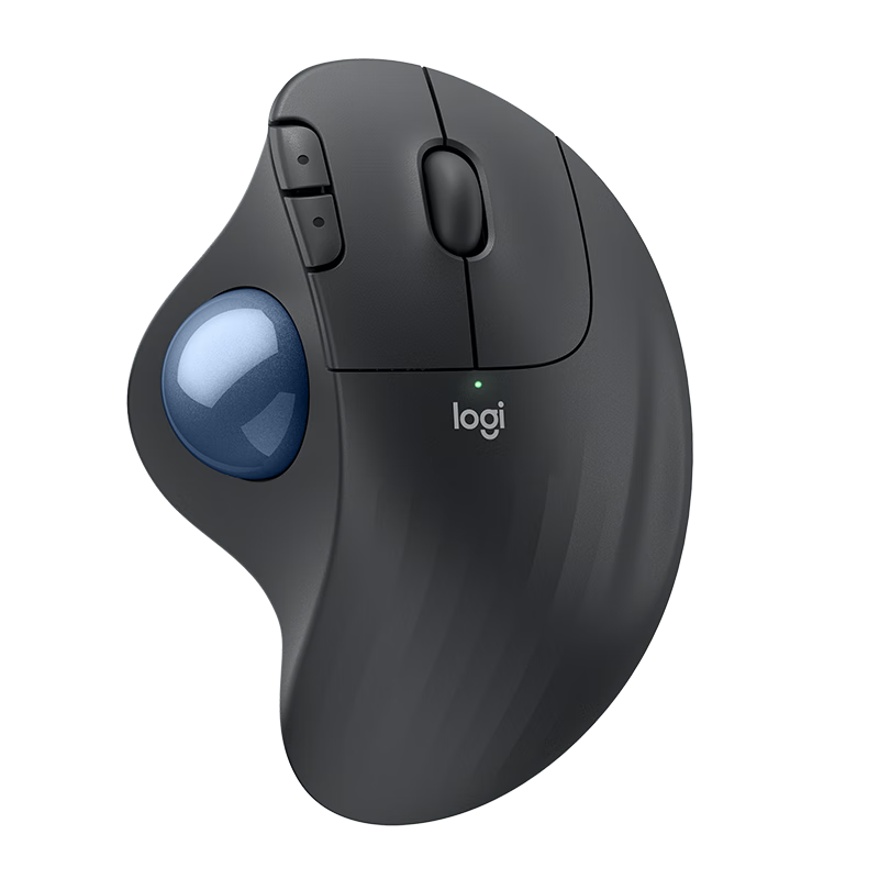 羅技(Logitech)ERGO M575 S 人體工學(xué)鼠標(biāo) 軌跡球鼠標(biāo) 無線藍牙雙模 辦公鼠標(biāo) 帶無線2.4G接收器 石墨黑