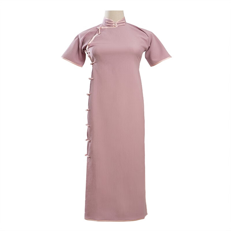 款少女半枫荷新款紫鸢年轻少女气质修身显白中式改良民国长款1930旗袍