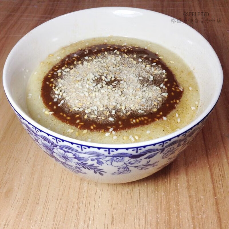 風(fēng)鮮倉(cāng)正宗北京面茶老北京小吃十三絕傳統(tǒng)麻醬面茶咸口食品新鮮食用老式 面茶3份配麻醬芝麻鹽包*1袋