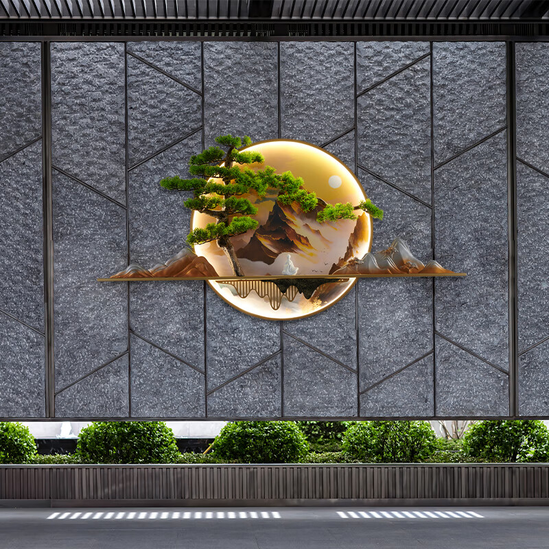 小院新中式户外防水壁灯别墅围墙影壁墙装饰氛围灯太阳能庭院背景墙灯