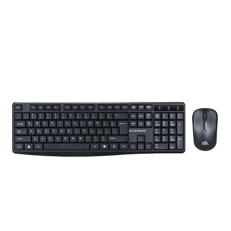 吉选 GESOBYTE WKM139 无线办公键鼠套装 电脑笔记本台式机键盘 带键盘指示灯 黑色