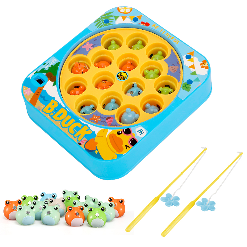 B.DUCK小黄鸭 儿童钓鱼玩具电动磁性套装 磁性钓鱼 宝宝早教玩具电动音乐旋转钓鱼玩具 新老款随机属于什么档次？