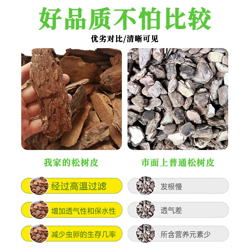 沃种迆逦发酵松鳞腐熟皮松树兰花专用营养土君子兰基质培养蝴蝶兰植料石斛 优质发酵松鳞10L 80-120mm无杂质