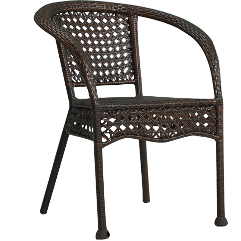 凝企藤椅三件套户外阳台桌椅休闲茶桌小茶几藤编椅子组合露天庭院客厅家具滕椅餐桌四件套现代简约靠背五件套 【单只】围椅(方形座位)
