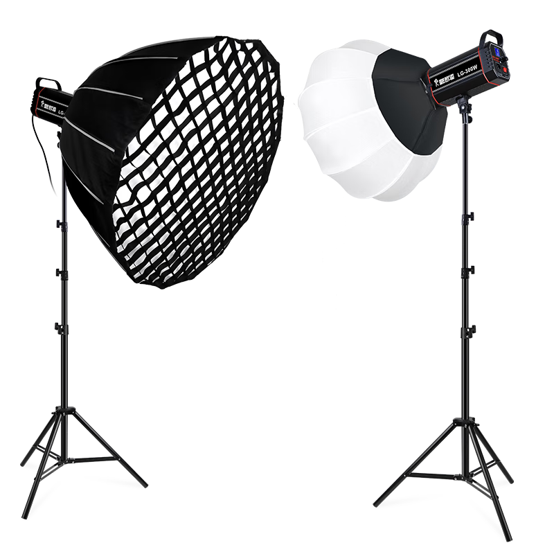摄影怪兵器300w专业直播摄影深抛补光灯常亮深口柔光箱格栅拍摄柔光灯摄影棚直播间主播短视频摄像