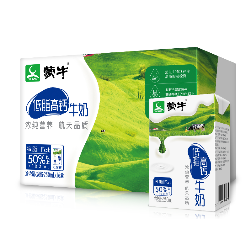 蒙牛 低脂高钙牛奶 250ml*16 礼盒装