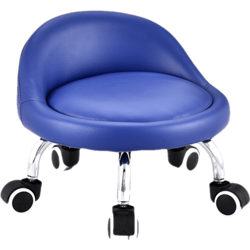 DIYOOCO带轮凳子小凳子圆板矮凳美缝滑轮移动沙发凳带娃神器学步凳子滑轮凳带滑轮的小凳子靠背凳子 四轮款黄色