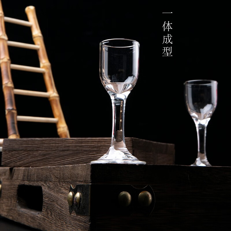 傲柏耐热5ML8ML玻璃白酒杯 7毫升高脚(6只普盒装)