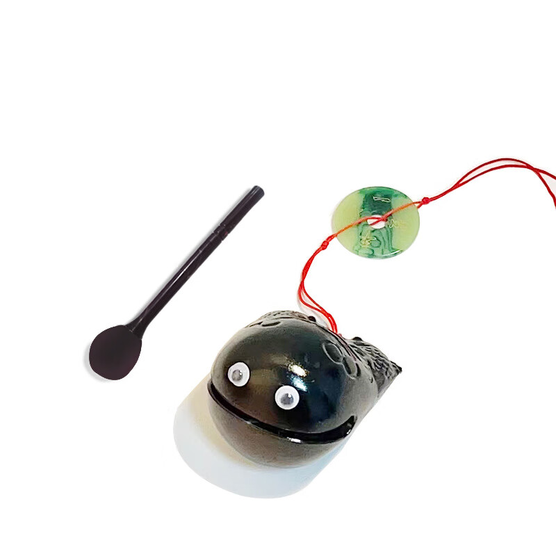 木鱼敲打迷你可爱解压装饰办公室静心佛系打击乐器玩具小摆件礼物 2寸