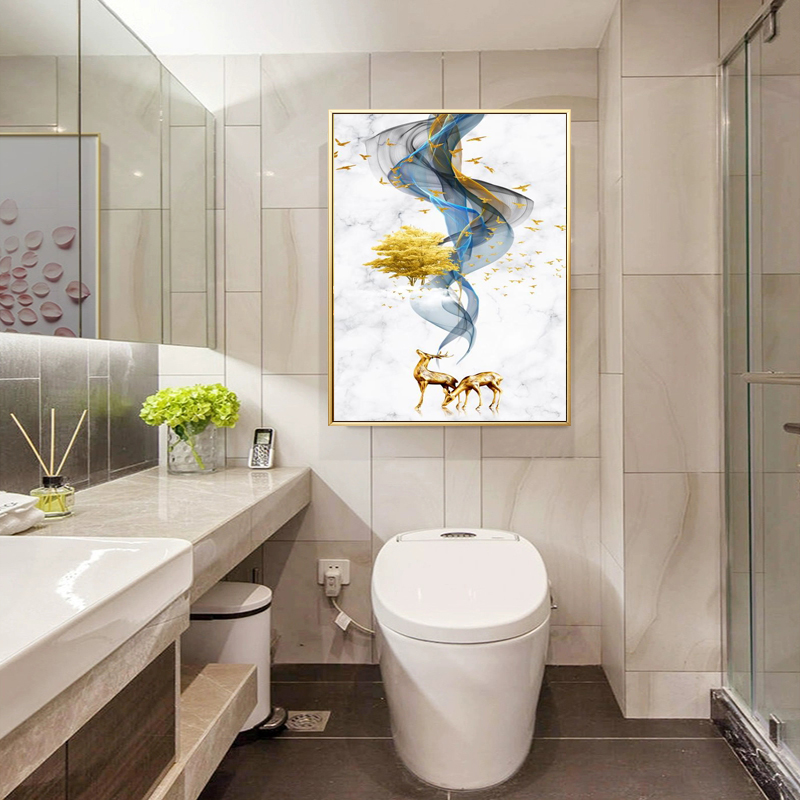 nessa 现代简约卫生间装饰画轻奢酒店浴室防水样板房洗手间厕所墙壁挂