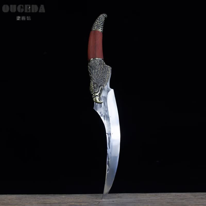 打割骨刀龙泉市家用水果刀分割刀厨师刀锋利菜刀屠宰刀 80246鬼手月刀