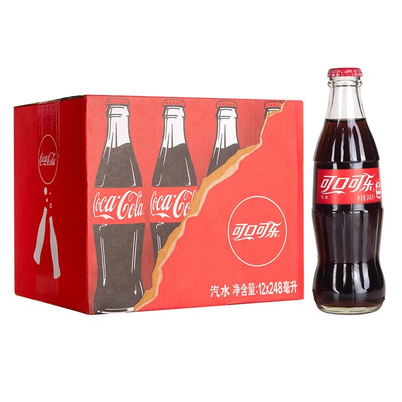 可口可乐玻璃瓶复古经典怀旧碳酸饮料经典可乐零度可口可乐玻璃瓶汽水