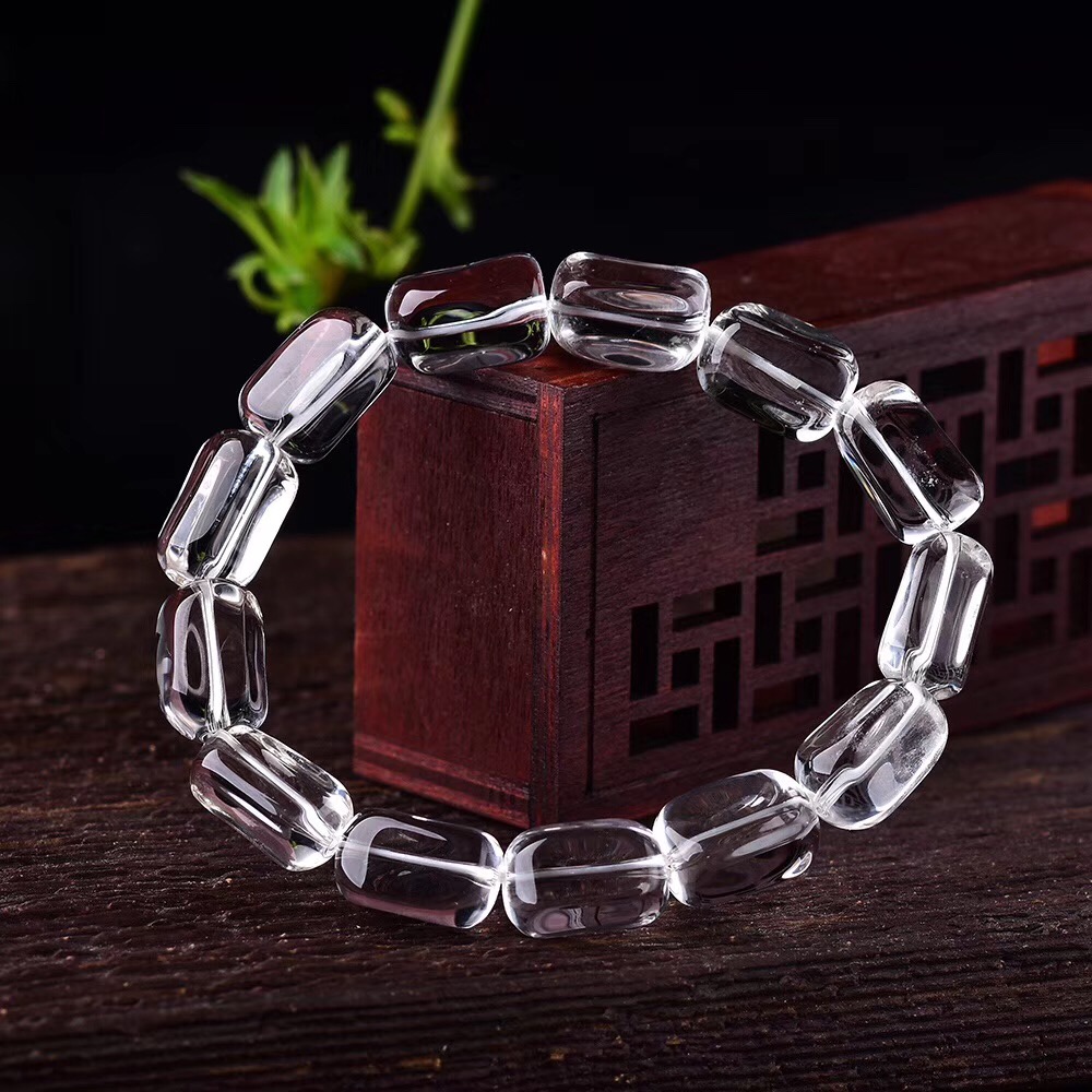 天然白水晶手链 随形大颗粒手串男女款随型水晶爱如方糖甜净芬芳 规格