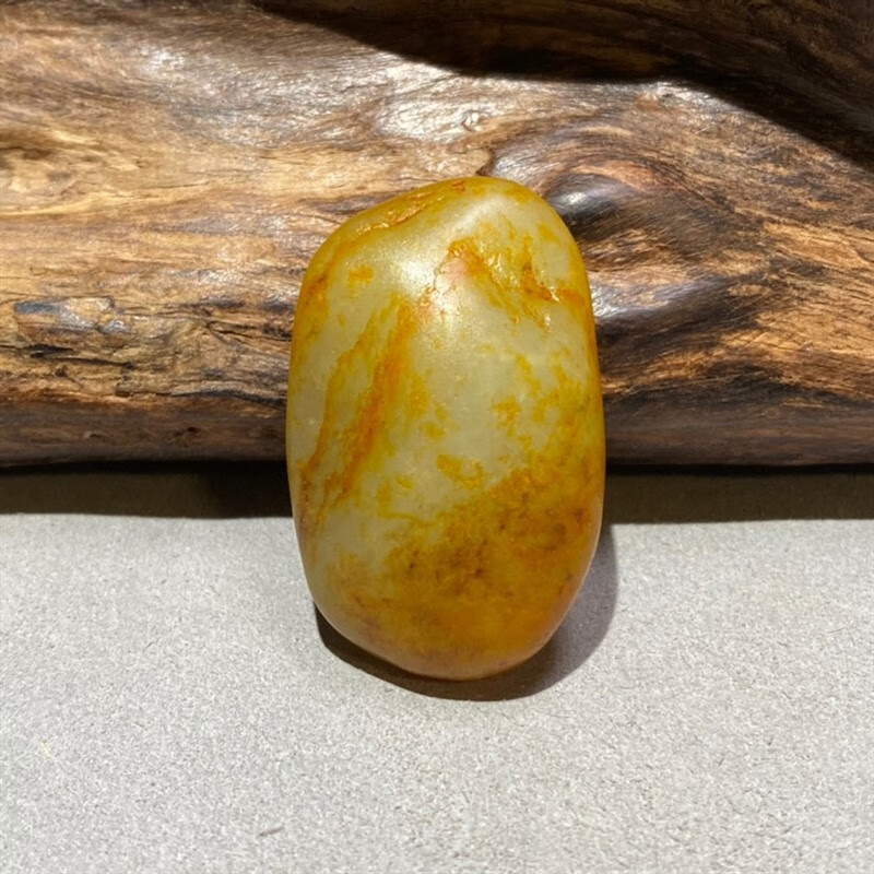 奢曼蒂(shemandi)新疆和田玉青白玉枣红皮籽料原石挂件料原籽满皮玩料