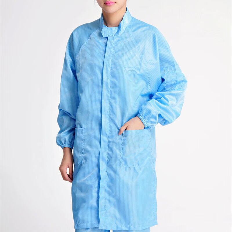 kxric立领大褂洁净室服装静电衣无尘大褂防尘褂防尘洁净室服装净绣印