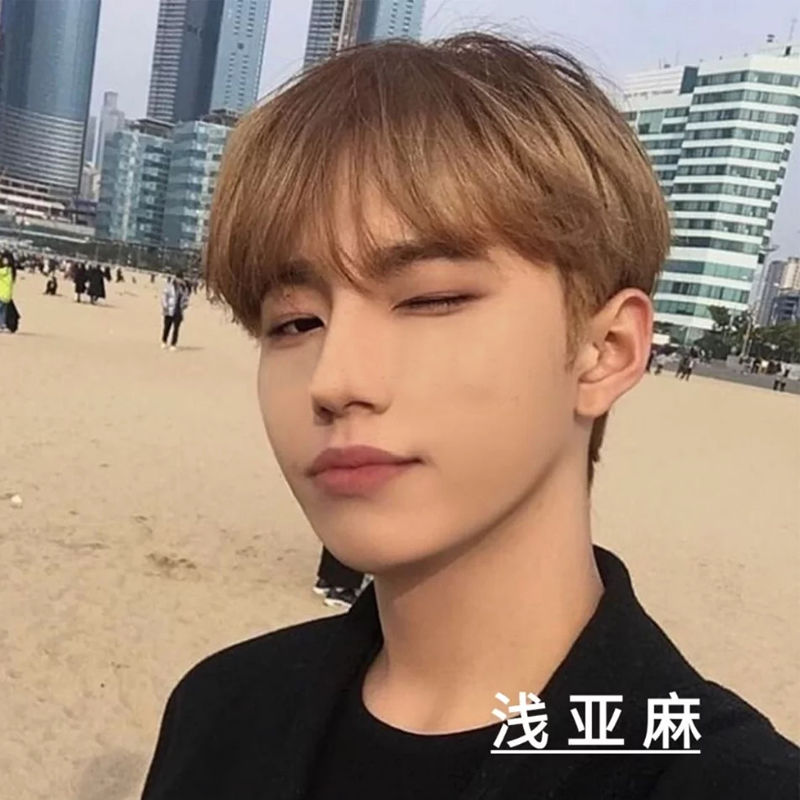 男士专用染发剂2021流行显白雾蓝黑紫灰男生染发剂脏橘红银灰发色 浅